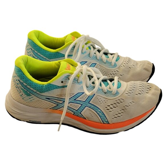 ASICS Gel-Excite 6 Women Size 9 White Blue Athletic Running Shoes Mesh Lace Up - Picture 9 of 12